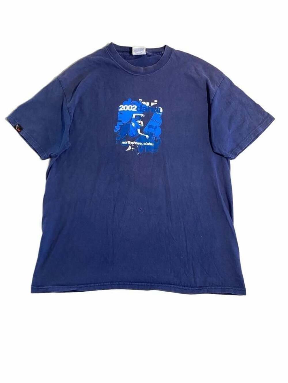 Dahui T-Shirt Size L 2002 North Shore Oahu Graphic Vintage Blue Cotton